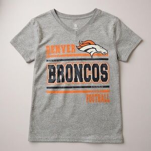 NFL Kids Gray and Orange Denver Broncos Tee
